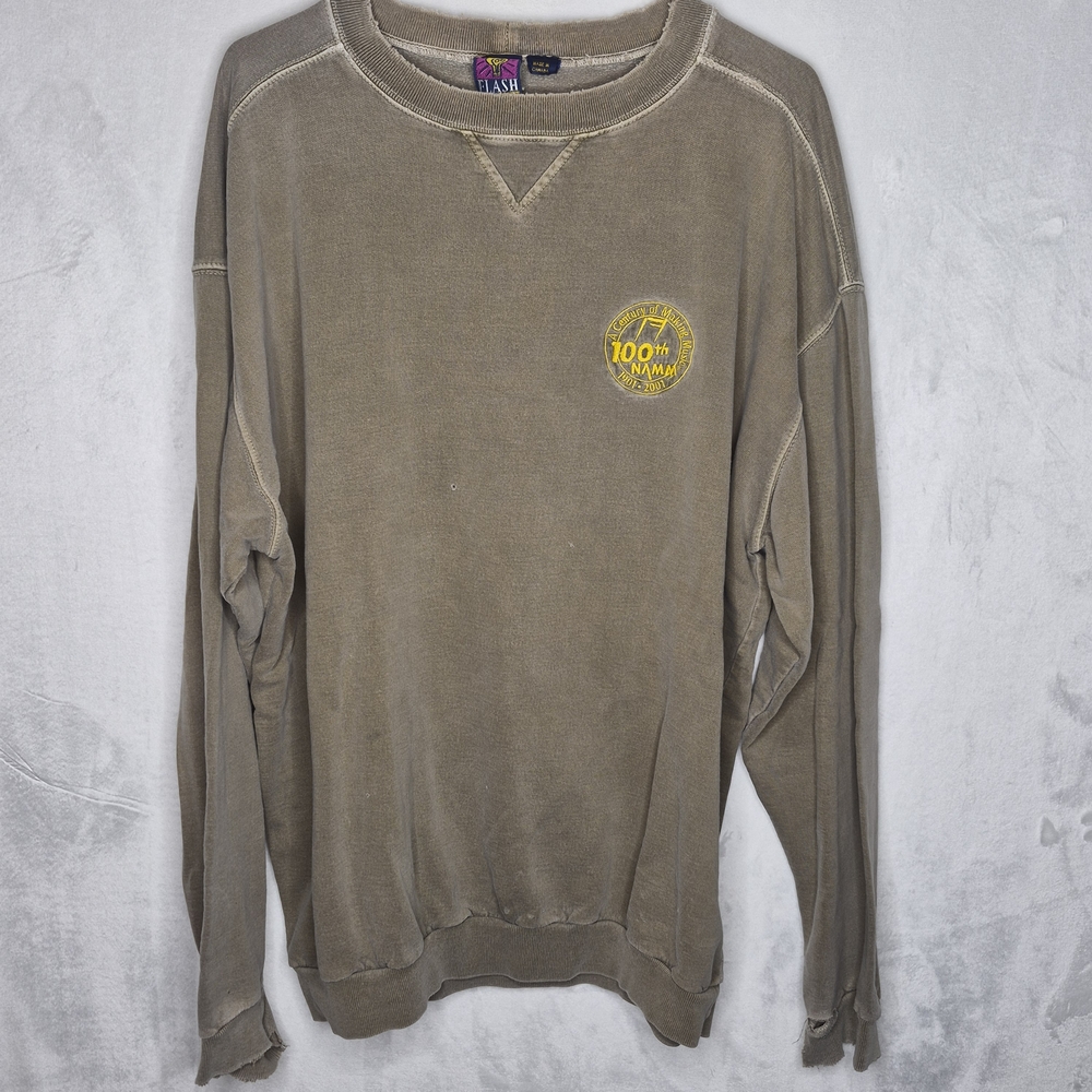 Vintage 2001 NAMM 100th Anniversary Distressed Crewneck‎ Sweatshirt Size XL